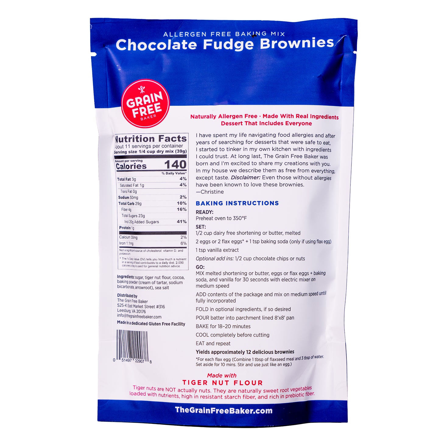 Grain Free Fudge Brownie Mix