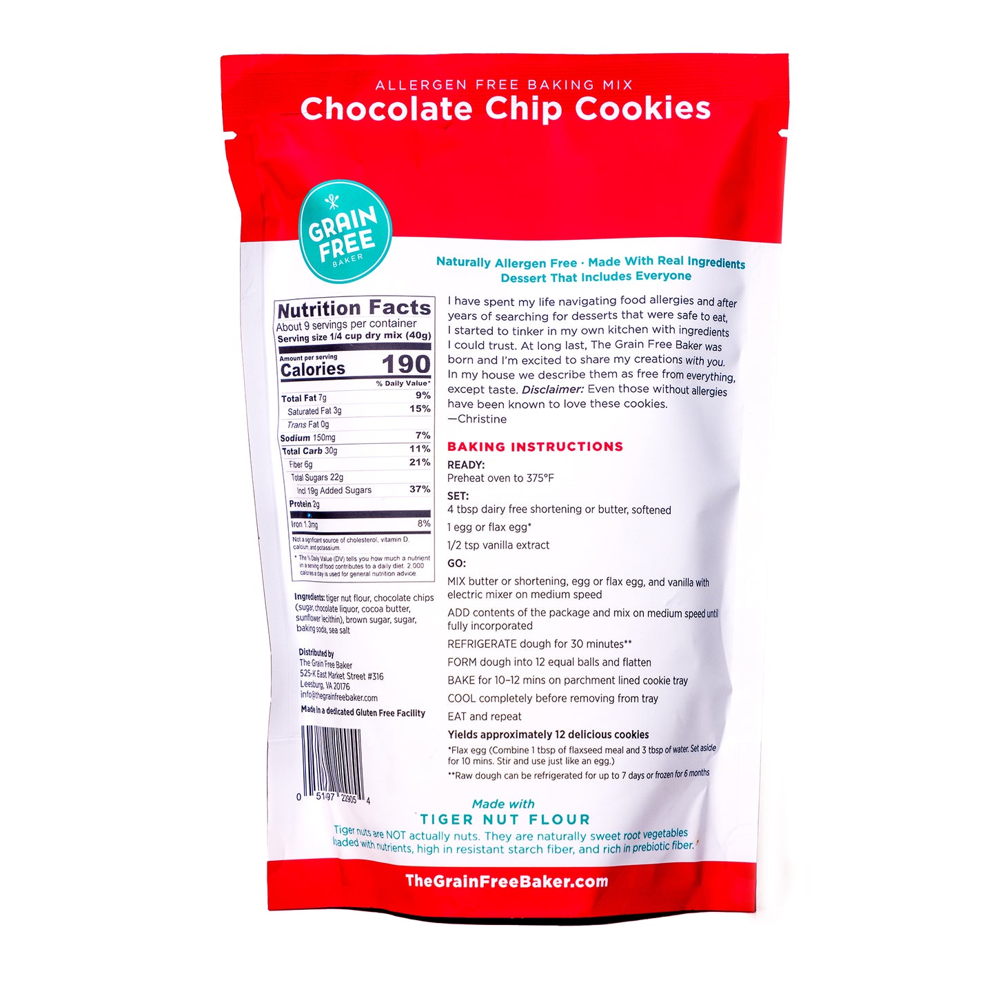 Grain Free Chocolate Chip Cookie Mix