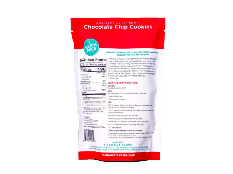 Grain Free Chocolate Chip Cookie Mix