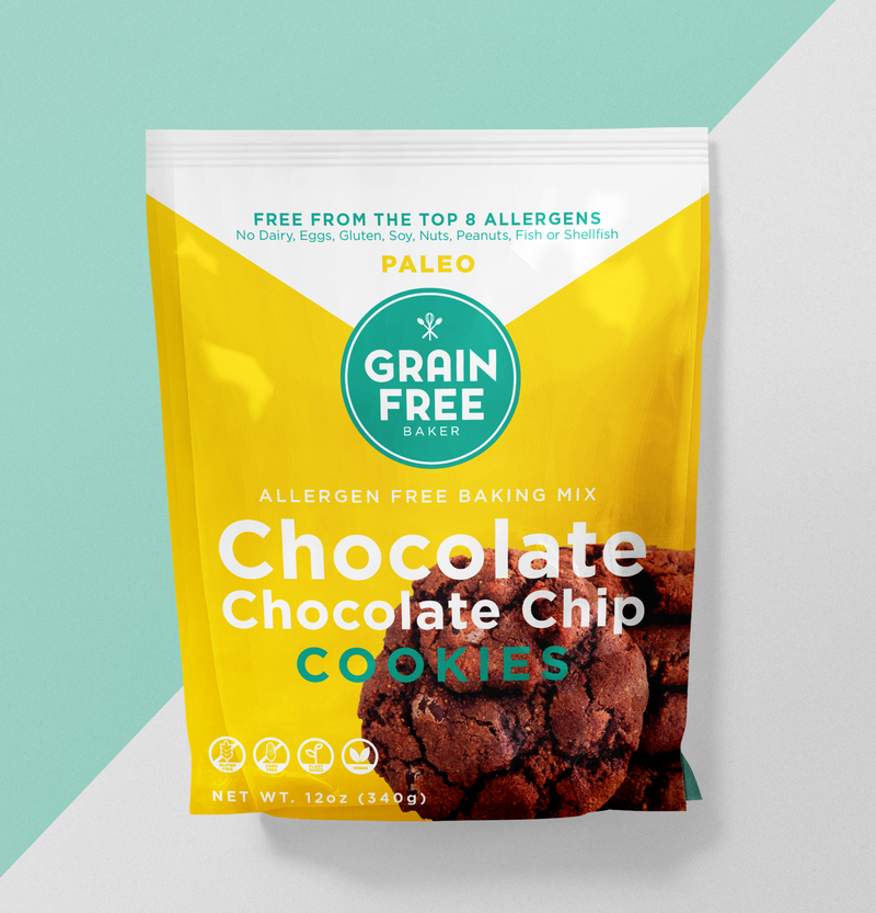 Paleo Grain Free Chocolate Chocolate Chip Cookie Mix